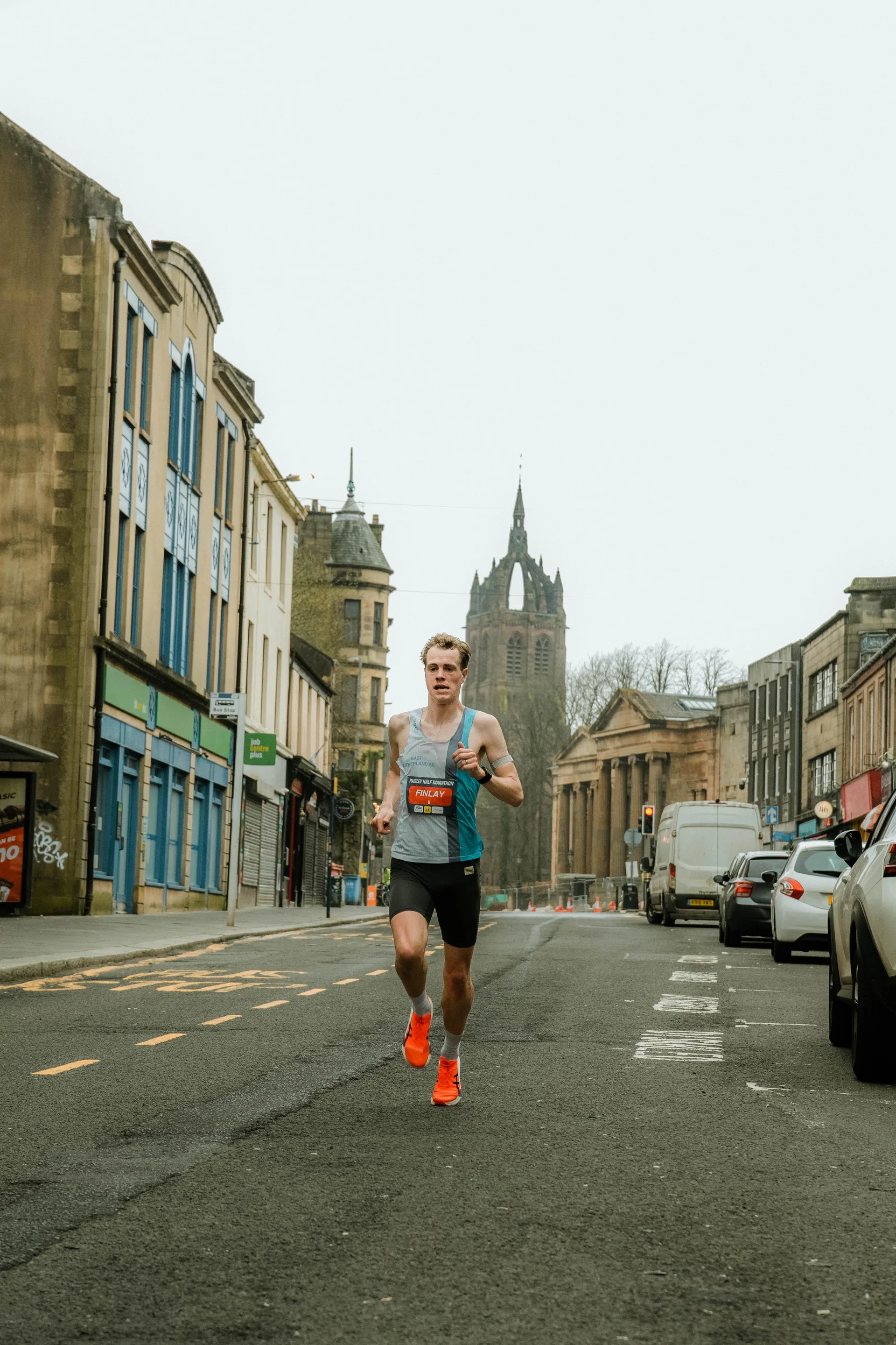 A runner on the streets of Paisley